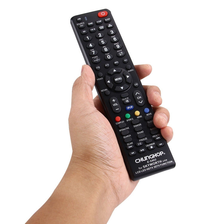 รีโมทคอนโทรลอเนกประสงค์ CHUNGHOP E-S902 สำหรับทีวี SKYWORTH LED TV / LCD TV / HDTV / 3DTV