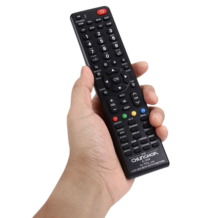 รีโมทคอนโทรลอเนกประสงค์ CHUNGHOP E-T908 สำหรับทีวี TCL LED TV / LCD TV / HDTV / 3DTV