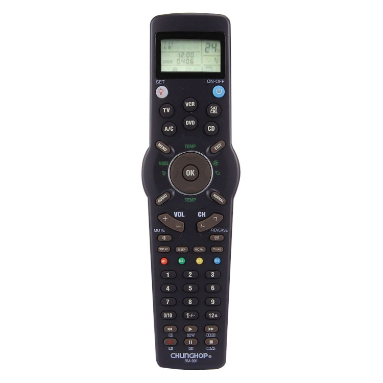 รีโมทคอนโทรล LCD อเนกประสงค์ CHUNGHOP RM-L991 พร้อมฟังก์ชันเรียนรู้ สำหรับทีวี VCR SAT CBL DVD CD เครื่องปรับอากาศ
