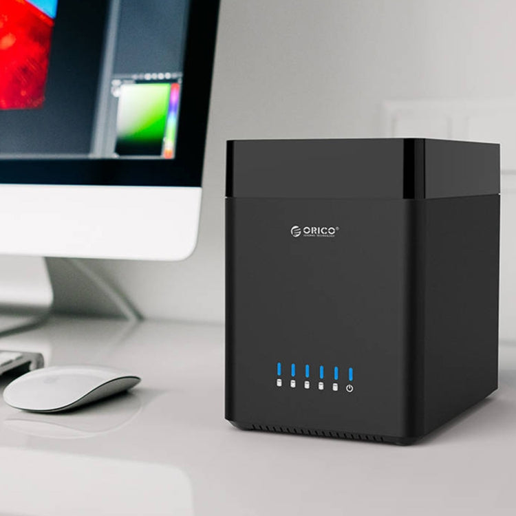 กล่องฮาร์ดไดรฟ์ USB 3.0 แบบแม่เหล็ก 5 ช่อง 3.5 นิ้ว ORICO DS500U3 พร้อมไฟ LED สีน้ำเงิน, USB 3.0