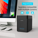 กล่องฮาร์ดไดรฟ์ USB 3.0 แบบแม่เหล็ก 5 ช่อง 3.5 นิ้ว ORICO DS500U3 พร้อมไฟ LED สีน้ำเงิน, USB 3.0