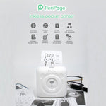 เครื่องพิมพ์พกพาไร้หมึก Peripage A6 แบบพิมพ์ความร้อน Bluetooth สีชมพู, สีฟ้า, สีขาว