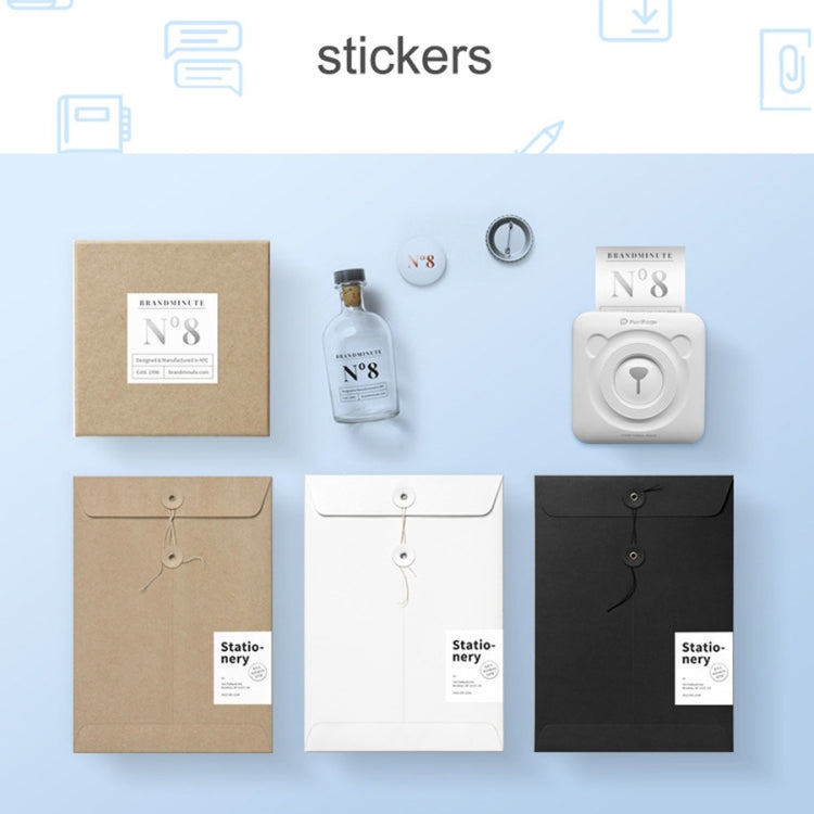 เครื่องพิมพ์พกพาไร้หมึก Peripage A6 แบบพิมพ์ความร้อน Bluetooth สีชมพู, สีฟ้า, สีขาว
