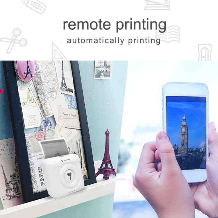 เครื่องพิมพ์พกพาไร้หมึก Peripage A6 แบบพิมพ์ความร้อน Bluetooth สีชมพู, สีฟ้า, สีขาว
