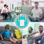 เครื่องขยายสัญญาณ WiFi รีพีตเตอร์ 300Mbps Wireless-N พร้อมเสาอากาศภายนอก 2 ต้น ปลั๊ก EU, เสาอากาศภายนอก 2 ต้น (สีขาว), เสาอากาศภายนอก 2 ต้น (สีดำ)