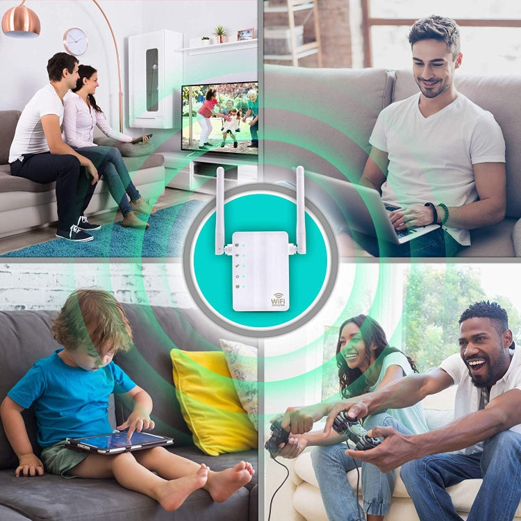 เครื่องขยายสัญญาณ WiFi รีพีตเตอร์ 300Mbps Wireless-N พร้อมเสาอากาศภายนอก 2 ต้น ปลั๊ก EU, เสาอากาศภายนอก 2 ต้น (สีขาว), เสาอากาศภายนอก 2 ต้น (สีดำ)