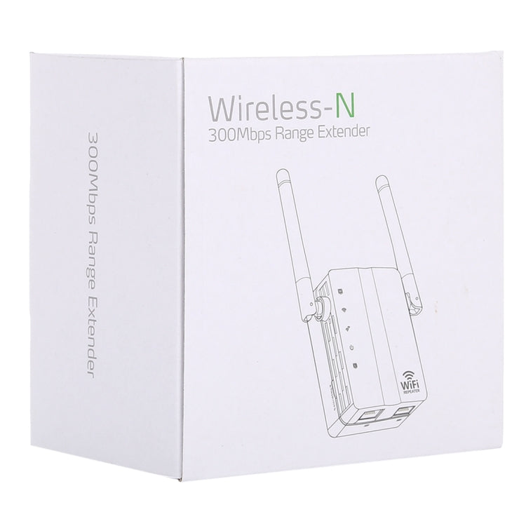 เครื่องขยายสัญญาณ WiFi รีพีตเตอร์ 300Mbps Wireless-N พร้อมเสาอากาศภายนอก 2 ต้น ปลั๊ก EU, เสาอากาศภายนอก 2 ต้น (สีขาว), เสาอากาศภายนอก 2 ต้น (สีดำ)