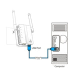 เครื่องขยายสัญญาณ WiFi รีพีตเตอร์ 300Mbps Wireless-N พร้อมเสาอากาศภายนอก 2 ต้น ปลั๊ก EU, เสาอากาศภายนอก 2 ต้น (สีขาว), เสาอากาศภายนอก 2 ต้น (สีดำ)
