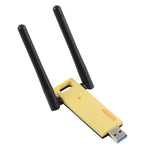 อะแดปเตอร์ WiFi USB 3.0 แบบสองย่านความถี่ 2.4GHz & 5GHz ความเร็ว AC1200Mbps พร้อมเสาอากาศภายนอก 2 ต้น, AC1200Mbps USB 3.0