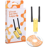 อะแดปเตอร์ WiFi USB 3.0 แบบสองย่านความถี่ 2.4GHz & 5GHz ความเร็ว AC1200Mbps พร้อมเสาอากาศภายนอก 2 ต้น, AC1200Mbps USB 3.0