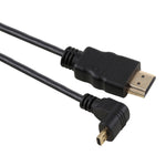 สายแปลง HDMI 4K ชาย 30 ซม. เป็น Micro HDMI ชายมุมตรง หัวชุบทอง, 30 ซม. มุมตรง