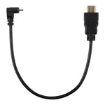สายแปลง HDMI 4K ชาย 30 ซม. เป็น Micro HDMI ชายมุมตรง หัวชุบทอง, 30 ซม. มุมตรง