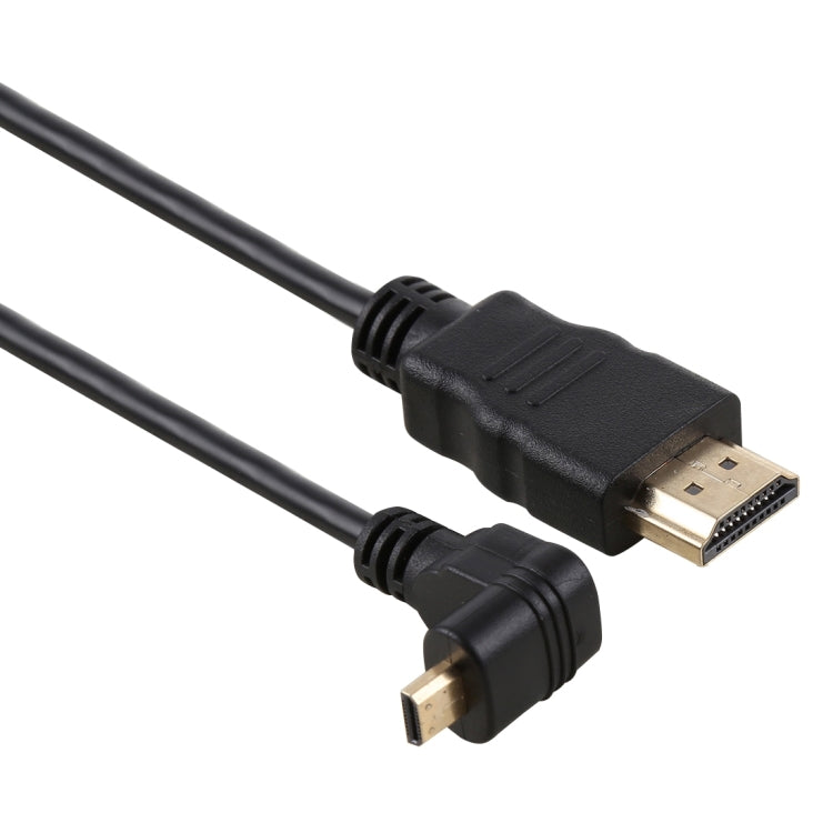 สายแปลง HDMI 4K ชาย 30 ซม. เป็น Micro HDMI ชายมุมกลับ หัวชุบทอง, 30 ซม. มุมกลับ
