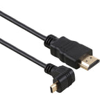 สายแปลง HDMI 4K ชาย 30 ซม. เป็น Micro HDMI ชายมุมกลับ หัวชุบทอง, 30 ซม. มุมกลับ