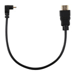 สายแปลง HDMI 4K ชาย 30 ซม. เป็น Micro HDMI ชายมุมกลับ หัวชุบทอง, 30 ซม. มุมกลับ