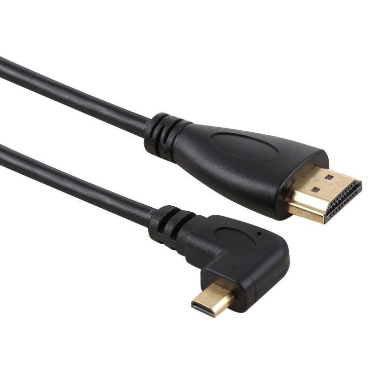 สายแปลง HDMI 4K ชาย 50 ซม. เป็น Micro HDMI ชายมุมขวา หัวชุบทอง, 50 ซม. มุมขวา