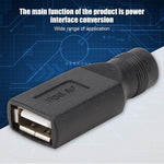 อะแดปเตอร์ปลั๊ก USB ตัวเมีย เป็นปลั๊กตัวเมีย 5.5 x 2.1 มม.