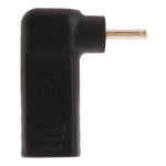 อะแดปเตอร์ข้อต่อปลั๊กชาย 2.5 x 0.7 มม. เป็น USB-C / Type-C ตัวเมีย แบบข้อศอก