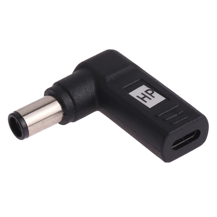 อะแดปเตอร์ข้อต่อ USB-C / Type-C ตัวเมียเป็นปลั๊กตัวผู้ 7.4 x 5.0 มม. แบบข้อศอก สำหรับแล็ปท็อป HP, ข้อศอก 7.4 x 5.0 มม. (HP)