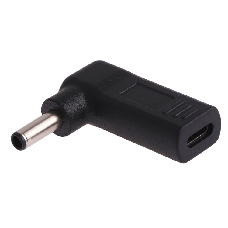 อะแดปเตอร์ข้อต่อ USB-C / Type-C ตัวเมียเป็นปลั๊กตัวผู้ 4.5 x 3.0 มม. แบบข้อศอก สีดำและสีน้ำเงิน 4.5 x 3.0 มม. แบบข้อศอก