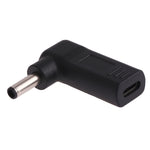 อะแดปเตอร์ข้อต่อ USB-C / Type-C ตัวเมียเป็นปลั๊กตัวผู้ 4.5 x 3.0 มม. แบบข้อศอก สีดำและสีน้ำเงิน 4.5 x 3.0 มม. แบบข้อศอก