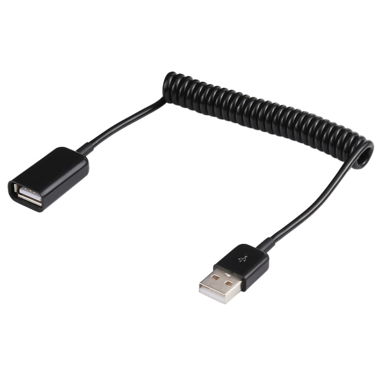 สาย USB-A ตัวผู้เป็น USB-A ตัวเมียแบบสปริงม้วน ความยาว: 1.0m, AM เป็น AF