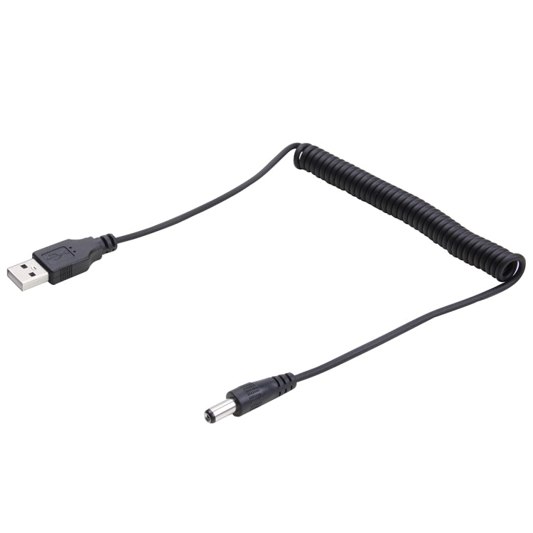 สายไฟสปริง USB ถึง DC 5.5 มม. ยาว 1.5 ม., AM ถึง DC 5.5 มม., ความยาว 1.5 ม.