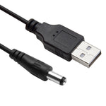 สายไฟสปริง USB ถึง DC 5.5 มม. ยาว 1.5 ม., AM ถึง DC 5.5 มม., ความยาว 1.5 ม.
