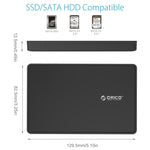 กล่องเก็บฮาร์ดดิสก์ภายนอก ORICO 2588US3 USB3.0 สำหรับ HDD / SSD SATA ขนาด 2.5 นิ้ว ความหนา 9.5 มม. สำหรับแล็ปท็อป