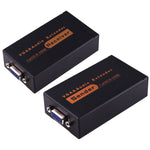 อุปกรณ์ขยายสัญญาณ VGA & เสียง 1920x1440 HD สายเครือข่าย Cat5e / 6-568B ส่งสัญญาณและรับสัญญาณ, ระยะส่ง: 100 เมตร
