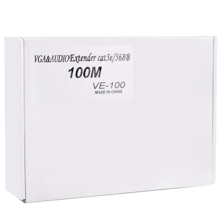 อุปกรณ์ขยายสัญญาณ VGA & เสียง 1920x1440 HD สายเครือข่าย Cat5e / 6-568B ส่งสัญญาณและรับสัญญาณ, ระยะส่ง: 100 เมตร