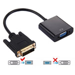 อะแดปเตอร์แปลง DVI-D 24+1 พิน ตัวผู้เป็น VGA 15 พิน HDTV