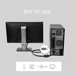 อะแดปเตอร์แปลง DVI-D 24+1 พิน ตัวผู้เป็น VGA 15 พิน HDTV