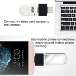 อะแดปเตอร์ชาร์จและส่งข้อมูล OTG พลาสติก USB-C / Type-C ตัวผู้เป็น USB 2.0 ตัวเมีย