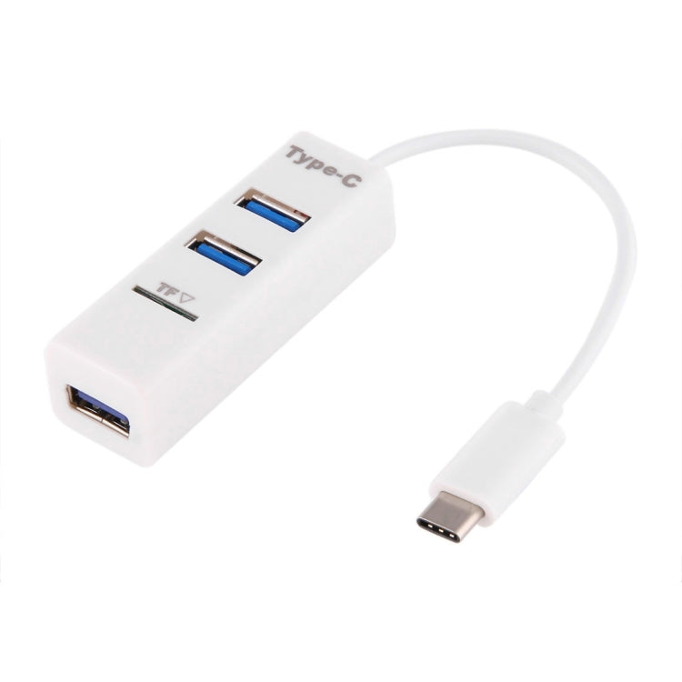 ฮับ USB 3.1 USB-C / Type-C เป็น USB 2.0 COMBO 3 พอร์ต + เครื่องอ่านการ์ด TF, 3 พอร์ต USB + การ์ด TF