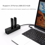 ฮับ USB 3.1 USB-C / Type-C เป็น USB 2.0 COMBO 3 พอร์ต + เครื่องอ่านการ์ด TF, 3 พอร์ต USB + การ์ด TF