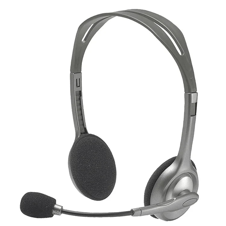 หูฟังสเตอริโอ Logitech H110 พร้อมปลั๊กเสียงคู่ 3.5 มม., H110