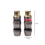 REXLIS TR026-1 ปลั๊ก RCA ตัวเมีย 2 ชิ้น ชุบทอง สำหรับสายเสียง DIY และสายวิดีโอ, RCA ตัวเมีย
