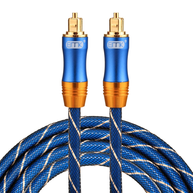 สายเคเบิลเสียงดิจิทัล Toslink ตัวผู้-ตัวผู้ EMK LSYJ-A ยาว 2 เมตร หัวโลหะชุบทอง ขนาด OD6.0 มม.