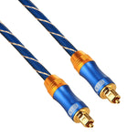 สายเคเบิลเสียงดิจิทัล Toslink ตัวผู้-ตัวผู้ EMK LSYJ-A ยาว 2 เมตร หัวโลหะชุบทอง ขนาด OD6.0 มม.