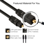 สายเคเบิลเสียงออปติคัลดิจิทัล Toslink ตัวผู้ถึงตัวผู้ EMK 5 เมตร OD4.0mm ความยาว: 5 เมตร