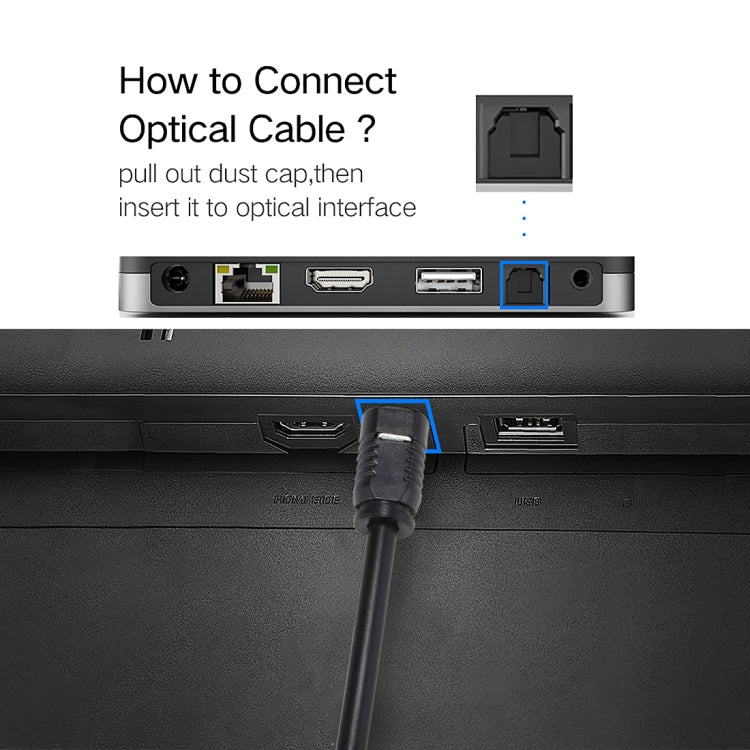 สายเคเบิลเสียงออปติคัลดิจิทัล Toslink ตัวผู้ถึงตัวผู้ EMK 5 เมตร OD4.0mm ความยาว: 5 เมตร