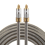 สายเคเบิลเสียงออปติคัลดิจิทัล Toslink ตัวผู้ถึงตัวผู้ EMK YL-A 3 เมตร OD8.0mm หัวโลหะชุบทอง ความยาว: 3 เมตร