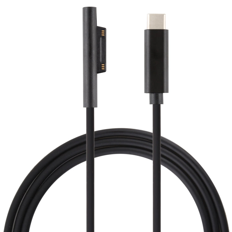 สายชาร์จพลังงานแล็ปท็อป USB-C / Type-C เป็นตัวผู้แม่เหล็ก 6 พิน สำหรับ Microsoft Surface Pro 7 / 6 / 5, ความยาวสาย: ประมาณ 1.5 เมตร