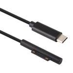 สายชาร์จพลังงานแล็ปท็อป USB-C / Type-C เป็นตัวผู้แม่เหล็ก 6 พิน สำหรับ Microsoft Surface Pro 7 / 6 / 5, ความยาวสาย: ประมาณ 1.5 เมตร