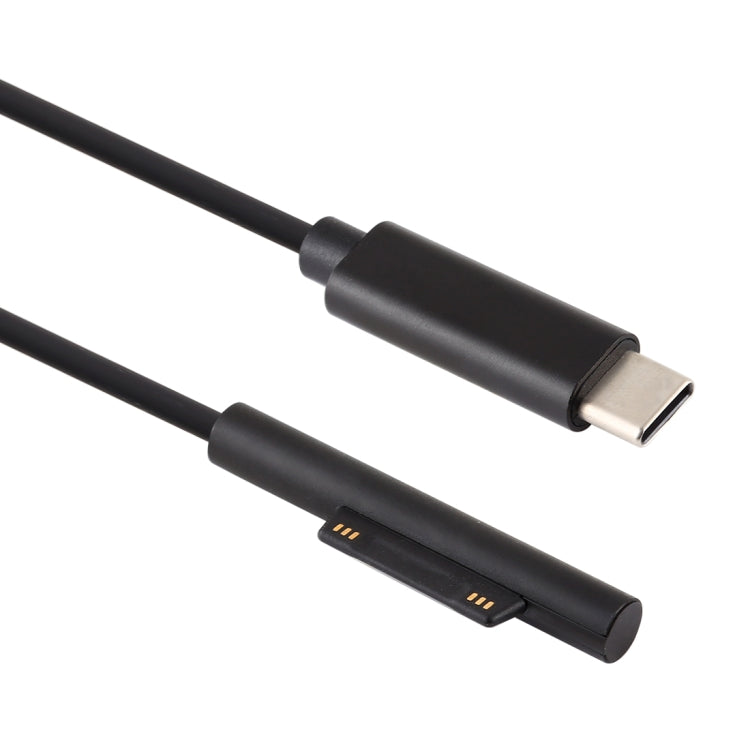 สายชาร์จพลังงานแล็ปท็อป USB-C / Type-C เป็นตัวผู้แม่เหล็ก 6 พิน สำหรับ Microsoft Surface Pro 7 / 6 / 5, ความยาวสาย: ประมาณ 1.5 เมตร