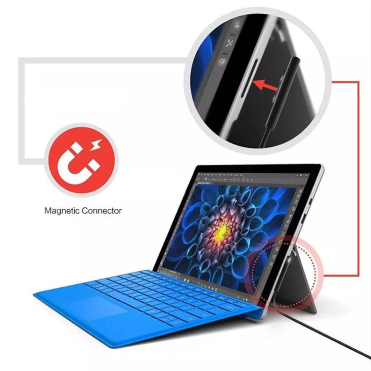 สายชาร์จพลังงานแล็ปท็อป USB-C / Type-C เป็นตัวผู้แม่เหล็ก 6 พิน สำหรับ Microsoft Surface Pro 7 / 6 / 5, ความยาวสาย: ประมาณ 1.5 เมตร