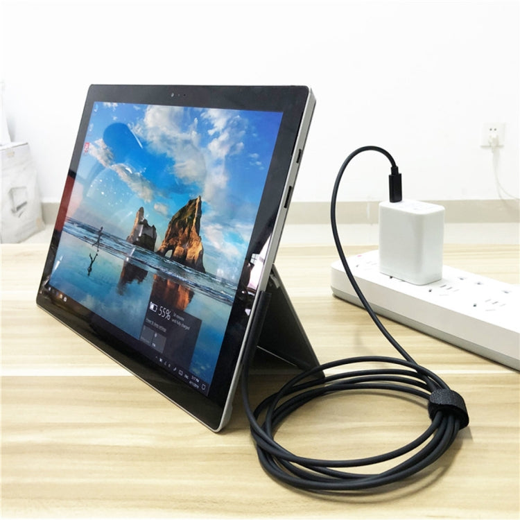 สายชาร์จพลังงานแล็ปท็อป USB-C / Type-C เป็นตัวผู้แม่เหล็ก 6 พิน สำหรับ Microsoft Surface Pro 7 / 6 / 5, ความยาวสาย: ประมาณ 1.5 เมตร