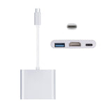 อะแดปเตอร์ USB-C / Type-C 3.1 ตัวผู้เป็น USB-C / Type-C 3.1 ตัวเมีย & HDMI ตัวเมีย & USB 3.0 ตัวเมีย, Type-C+USB+HDMI (J), Type-C+USB+HDMI (G), Type-C+USB+HDMI (B), Type-C+USB+HDMI (S)