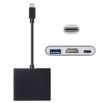 อะแดปเตอร์ USB-C / Type-C 3.1 ตัวผู้เป็น USB-C / Type-C 3.1 ตัวเมีย & HDMI ตัวเมีย & USB 3.0 ตัวเมีย, Type-C+USB+HDMI (J), Type-C+USB+HDMI (G), Type-C+USB+HDMI (B), Type-C+USB+HDMI (S)